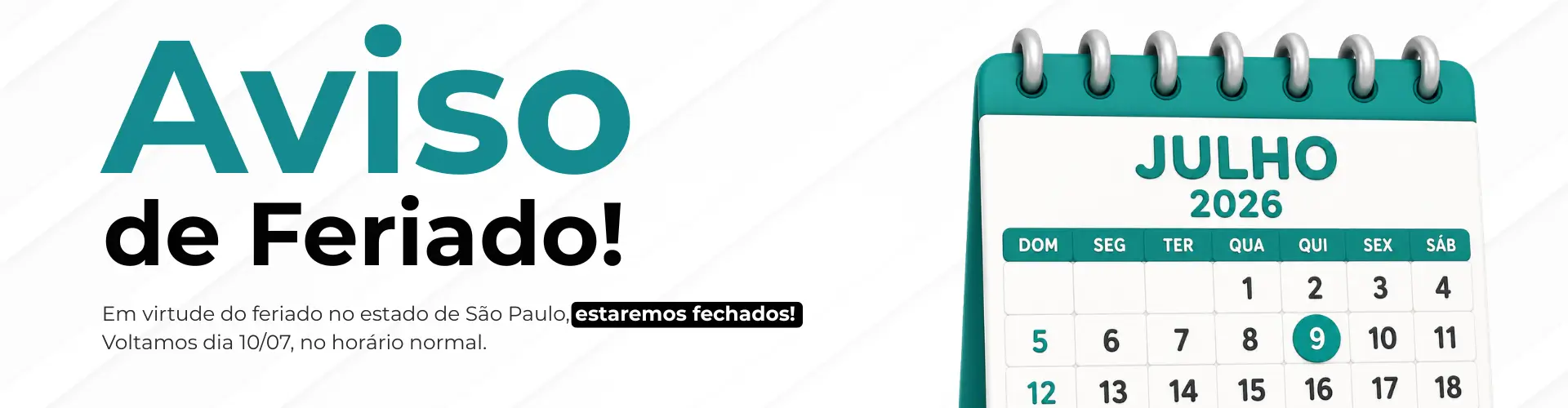Aviso de Feriado
